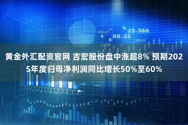 黄金外汇配资官网 吉宏股份盘中涨超8% 预期2025年度归母净利润同比增长50%至60%