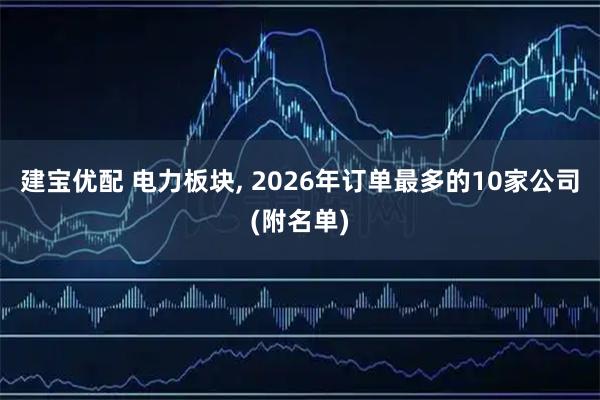 建宝优配 电力板块, 2026年订单最多的10家公司(附名单)